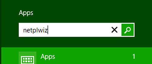 Windows 8, отключаем пароль на вход в систему.