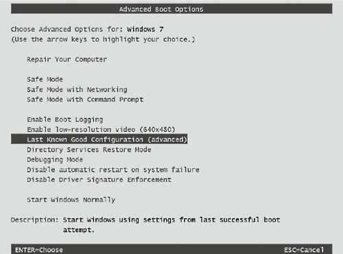 опция_последней_удачной_конфигурации
