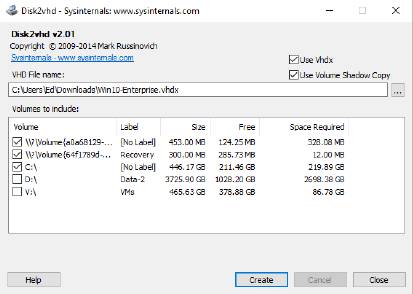 Disk2vhd