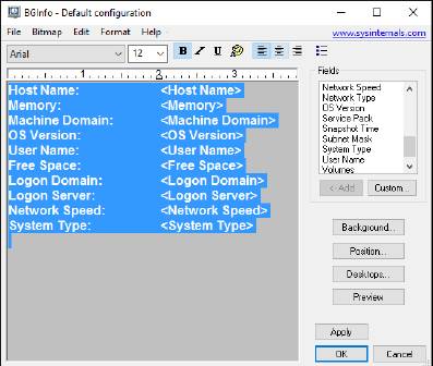 конфигурация_BGInfo