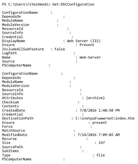 Get-DSCConfiguration