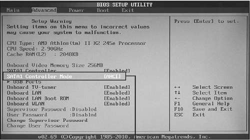 параметр_AHCI