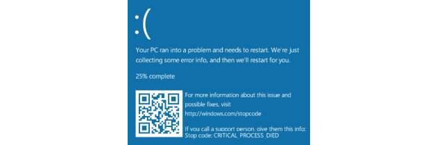 STOP ошибка (синий экран смерти) при запуске ПК
