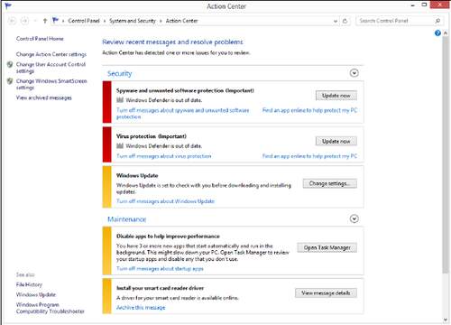 Центр действий Windows7_8