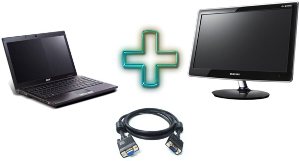 Как подключить монитор к ноутбуку