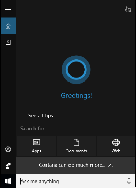 впустите Cortana