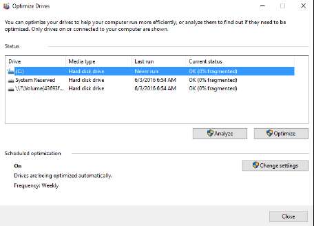 отчет о дефрагментации