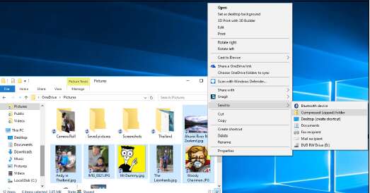 zip-файл выбор файлов