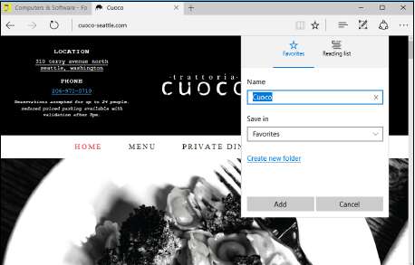 сайт в избранное