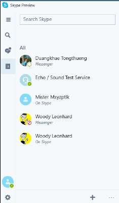 Контакты Skype