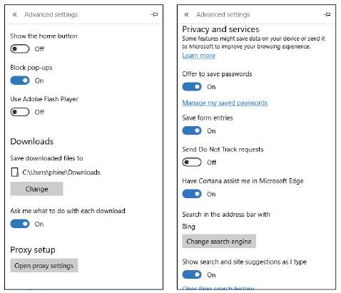 расширенные настройки