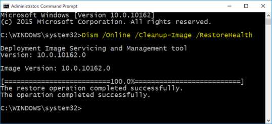 Dism⁄Online⁄Cleanup-Image⁄RestoreHealth