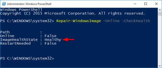 Repair-WindowsImage-Online-CheckHealth