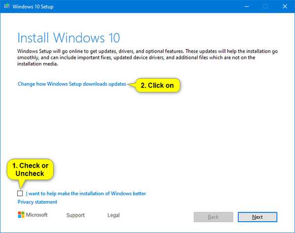 Изменить способ загрузки обновлений программой установки Windows