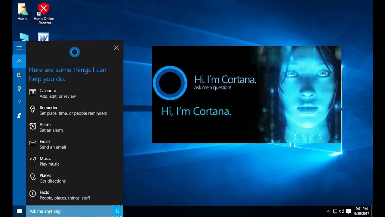 Сброс поиска Cortana