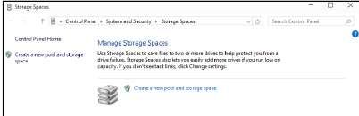 новый пул хранения